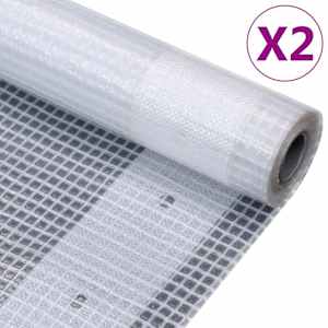 vidaXL Leno presendid, 2 tk, 260 g/m&sup2; 3 x 3 m, valged