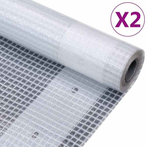 vidaXL Leno presendid, 2 tk, 260 g/m&sup2; 4 x 8 m, valged