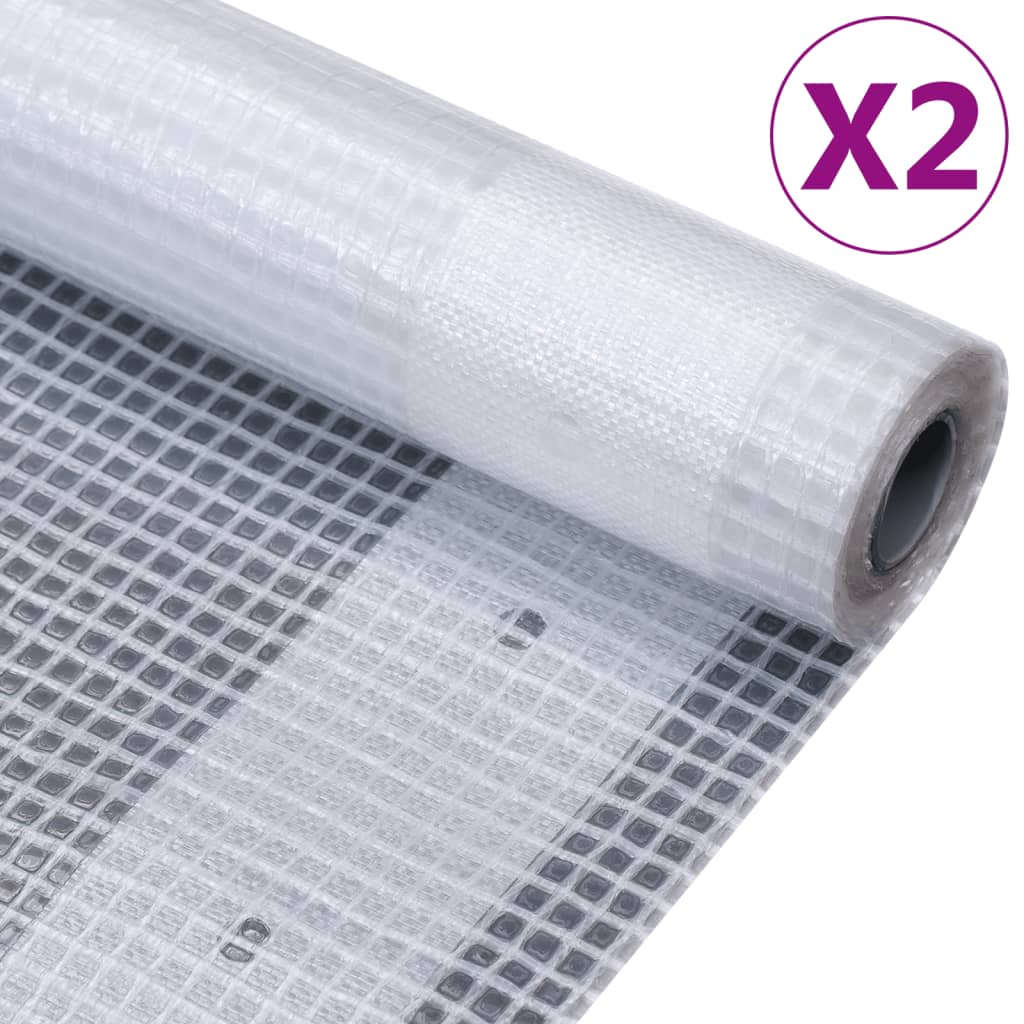 vidaXL Krycí plachty 2 ks 260 g/m² 4 x 15 m bílé