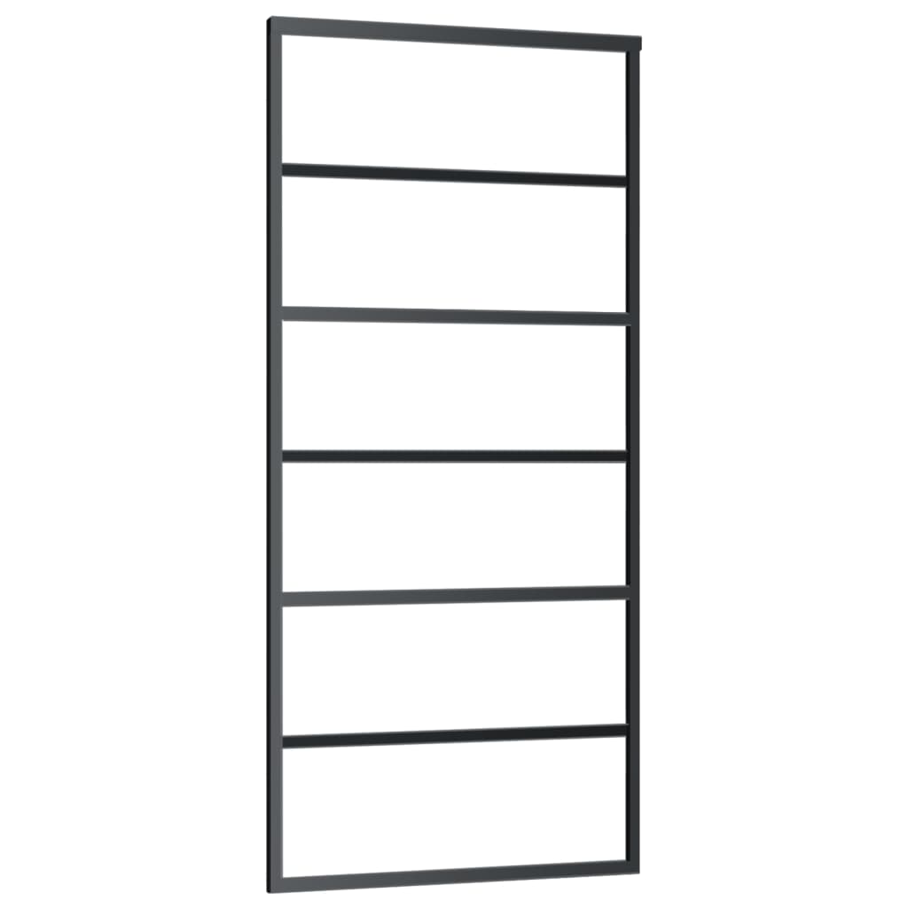 

vidaXL Schuifdeur met beslag 90x205 cm aluminium en ESG-glas