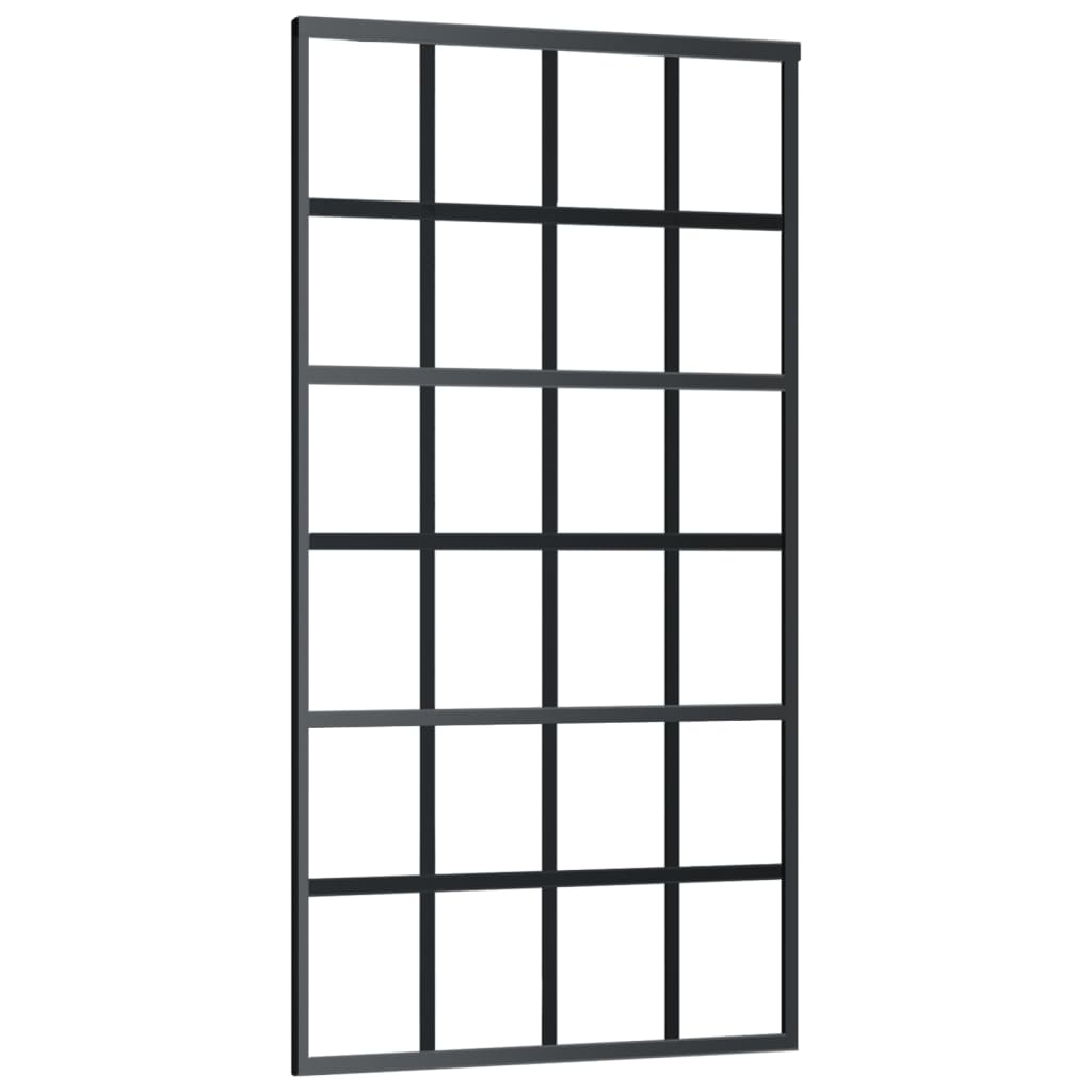 vidaXL ESG üveg és alumínium tolóajtó fémszerelvény-szettel 102x205 cm