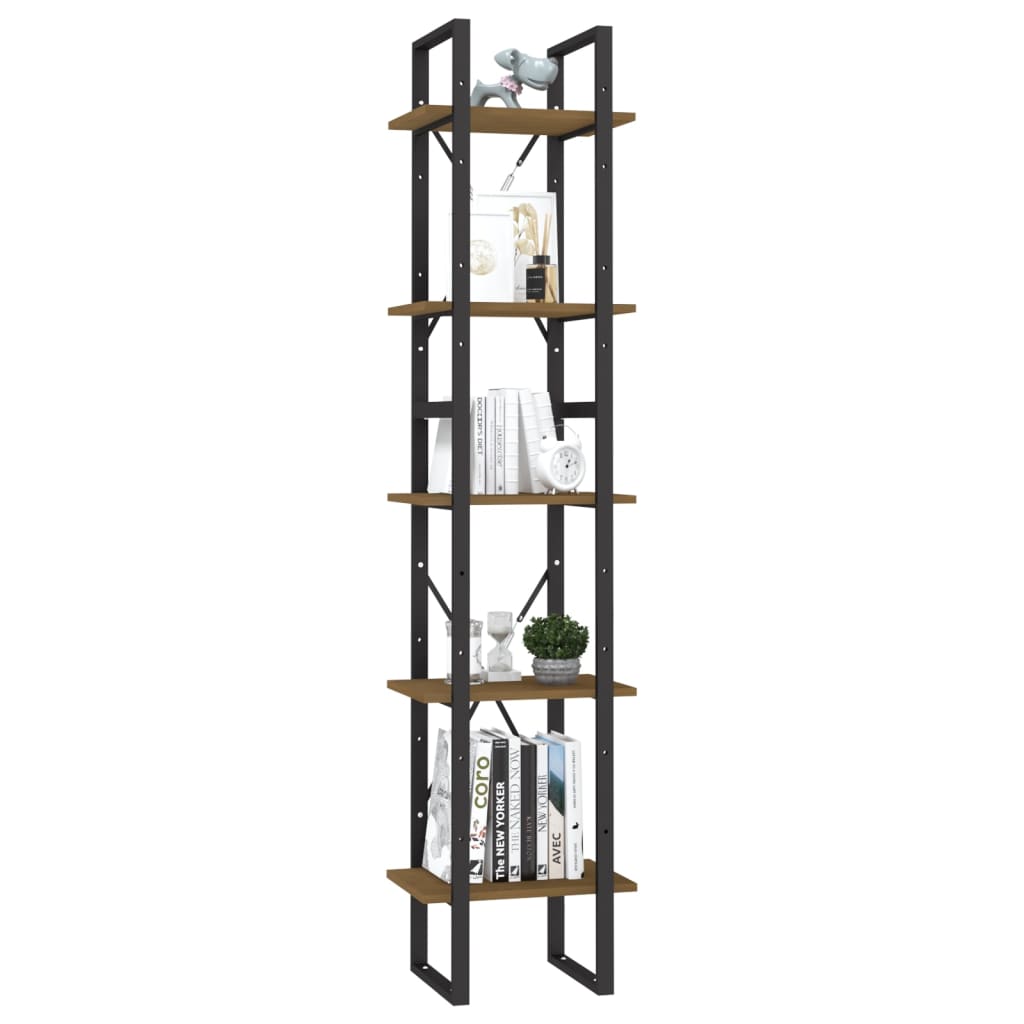 

vidaXL Boekenkast met 5 schappen 40x30x175 cm grenenhout bruin