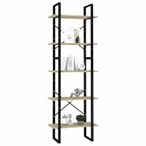 vidaXL Βιβλιοθήκη με 5 Ράφια Sonoma Δρυς 60 x 30 x 175 εκ. Επεξ. Ξύλο
