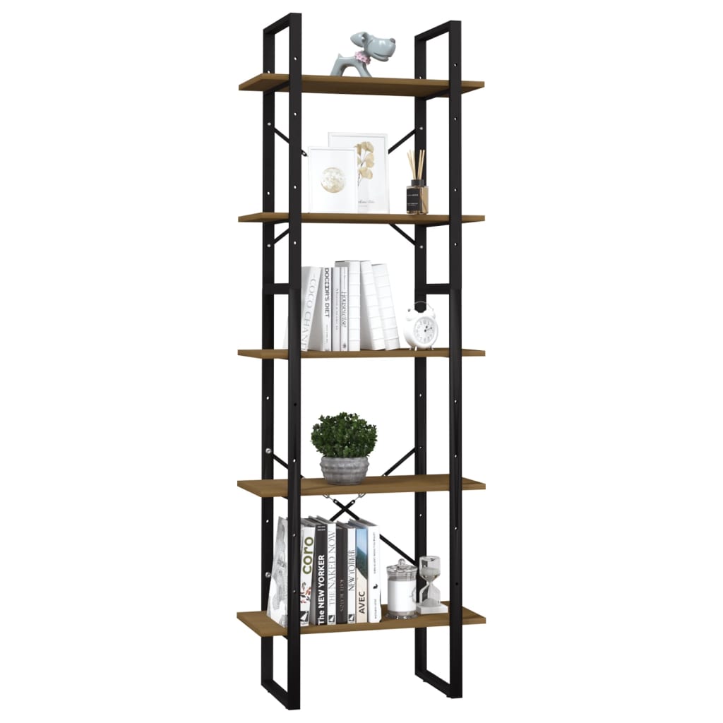 

vidaXL Boekenkast met 5 schappen 60x30x175 cm grenenhout bruin