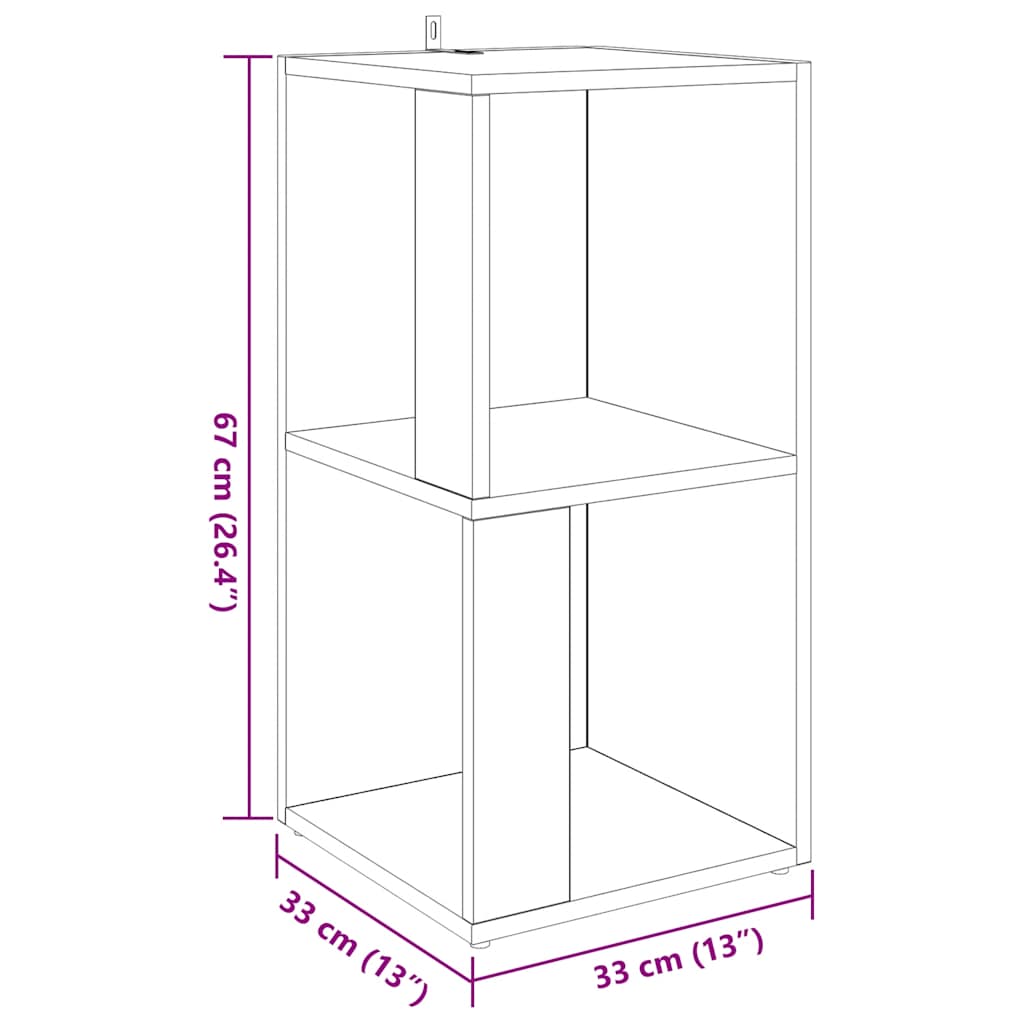 Kotna omarica bela 33x33x67 cm iverna plošča - slika 9