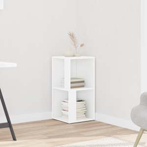 Kotna omarica bela 33x33x67 cm iverna plošča