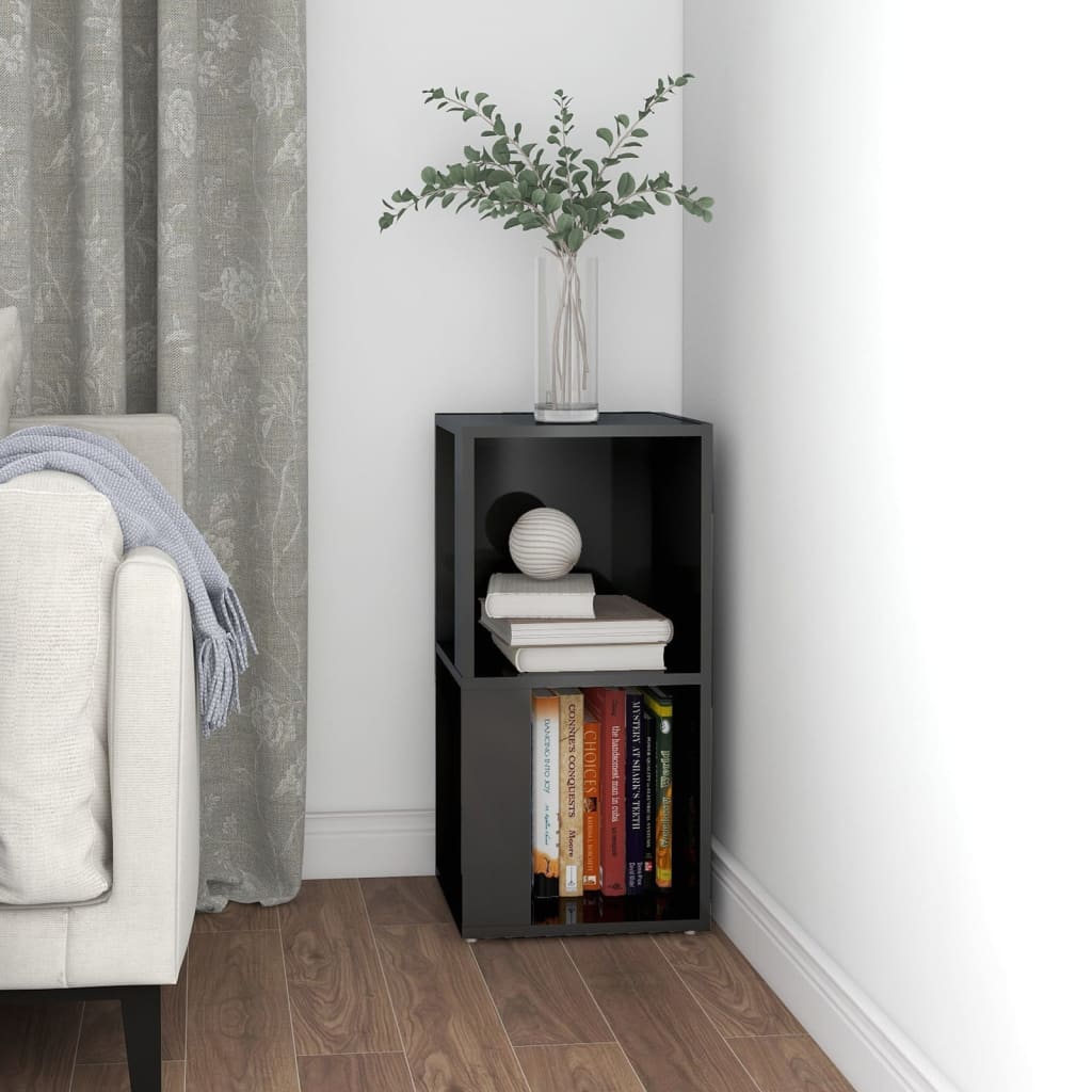 

vidaXL Hoekkast 33x33x67 cm spaanplaat hoogglans grijs