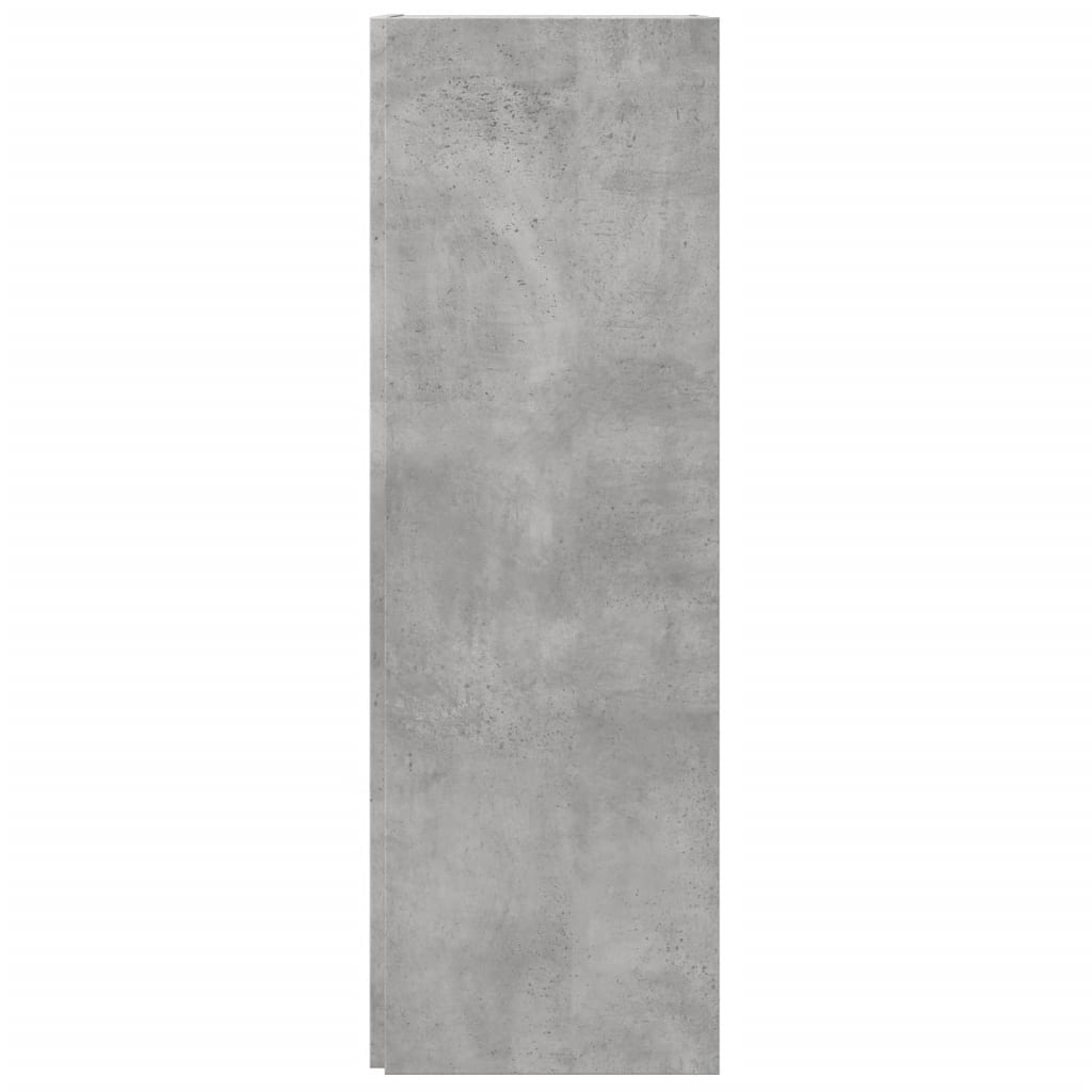betonszürke forgácslap sarokszekrény 33 x 33 x 100 cm