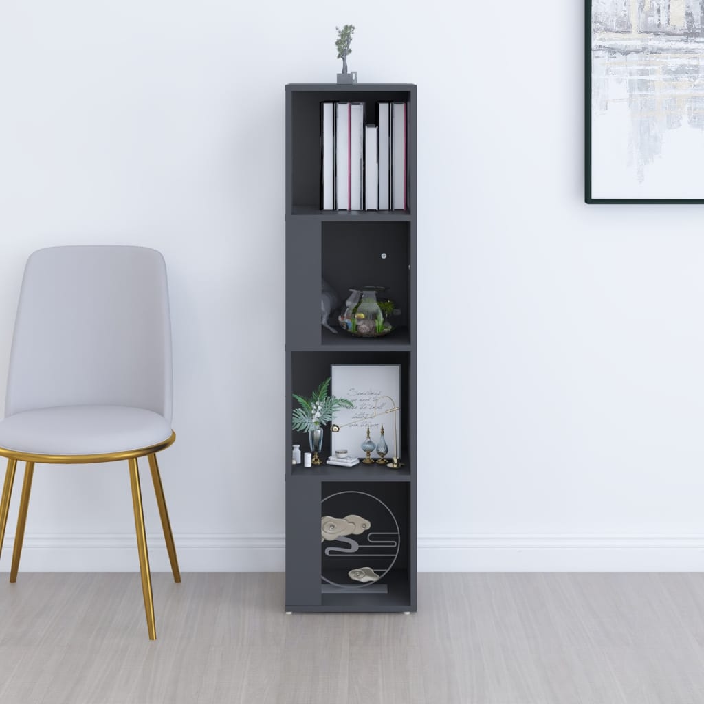 vidaXL Corner Cabinet Grey 33x33x132 cm Engineered Wood