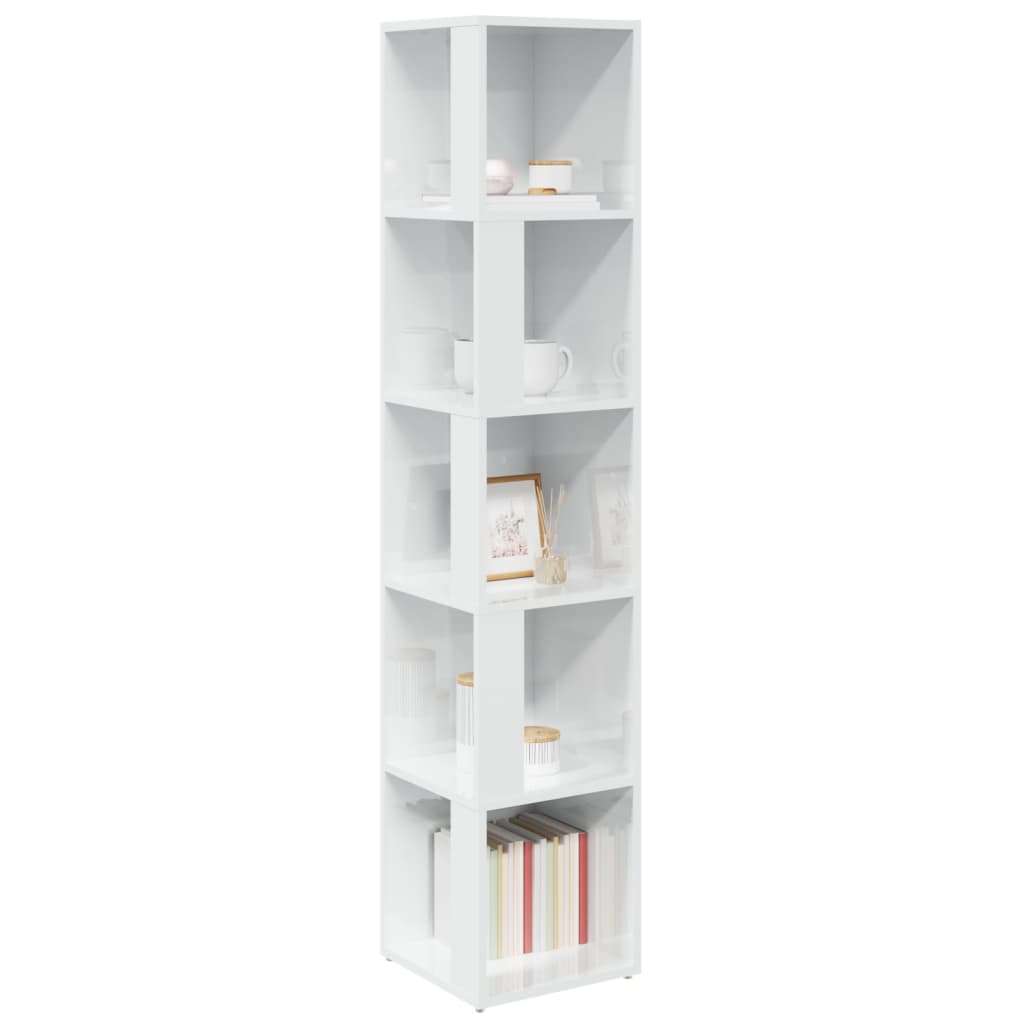 Corner Cabinet High Gloss White 33x33x164.5 Cm Engineered Wood VidaXL 15 width=274