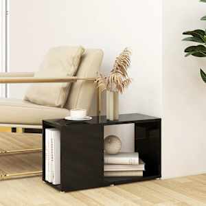 vidaXL Televizoriaus spintelė, juodos spalvos, 60x24x32cm, MDP, blizgi