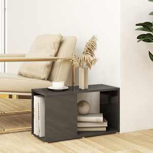 vidaXL Televizoriaus spintelė, pilkos spalvos, 60x24x32cm, MDP, blizgi