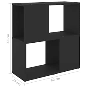 Knihovna černá 60 x 24 x 63 cm kompozitní dřevo - obrázek 7