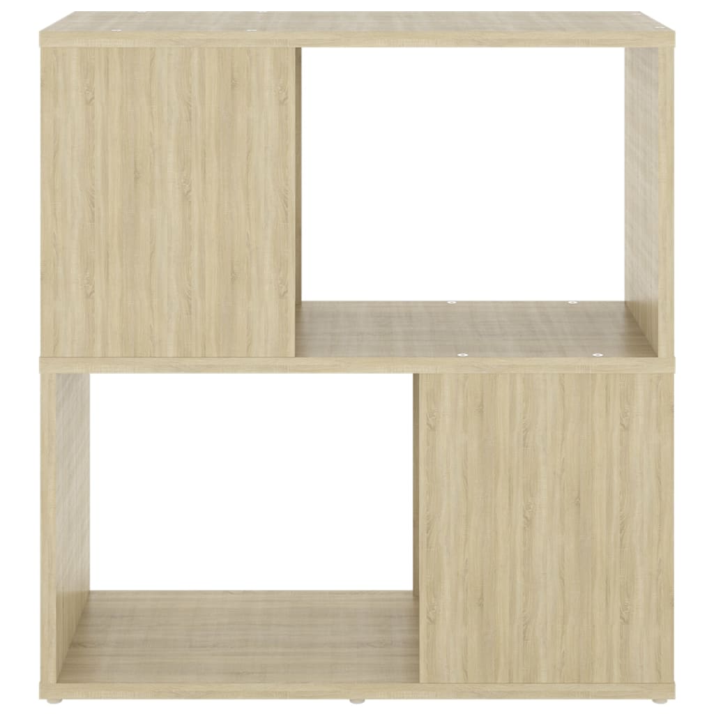 vidaXL Book Cabinet Sonoma Oak 60x24x63 cm Engineered Wood