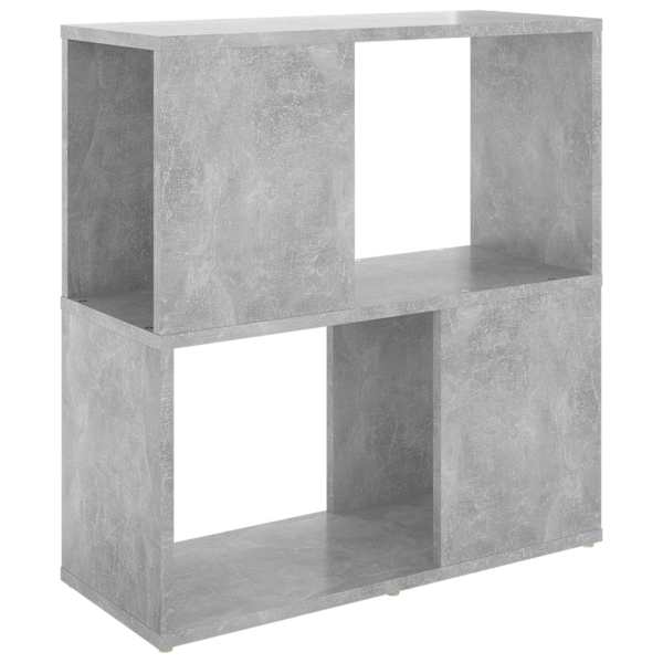 vidaXL raamaturiiul, betoonhall, 60 x 24 x 63 cm, puitlaastplaat