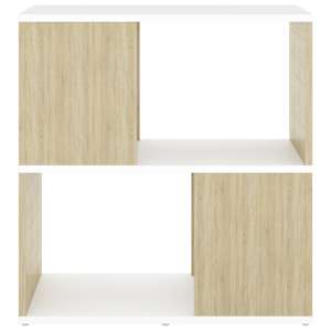 vidaXL Spintelė knygoms, baltos ir ąžuolo spalvos, 60x24x63cm, MDP