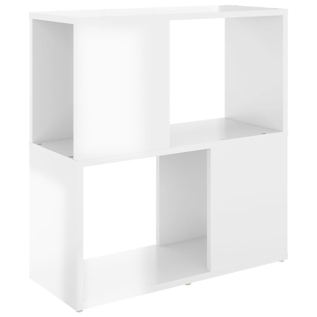 Bücherregal Hochglanz-Weiß 60x24x63 cm Spanplatte