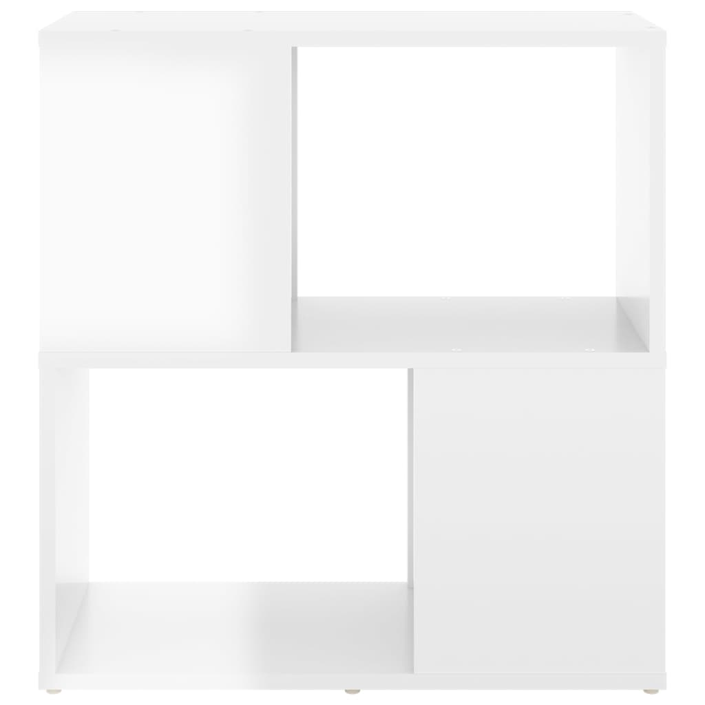 Bücherregal Hochglanz-Weiß 60x24x63 cm Spanplatte