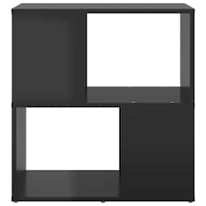 vidaXL Spintelė knygoms, juodos spalvos, 60x24x63cm, MDP, blizgi