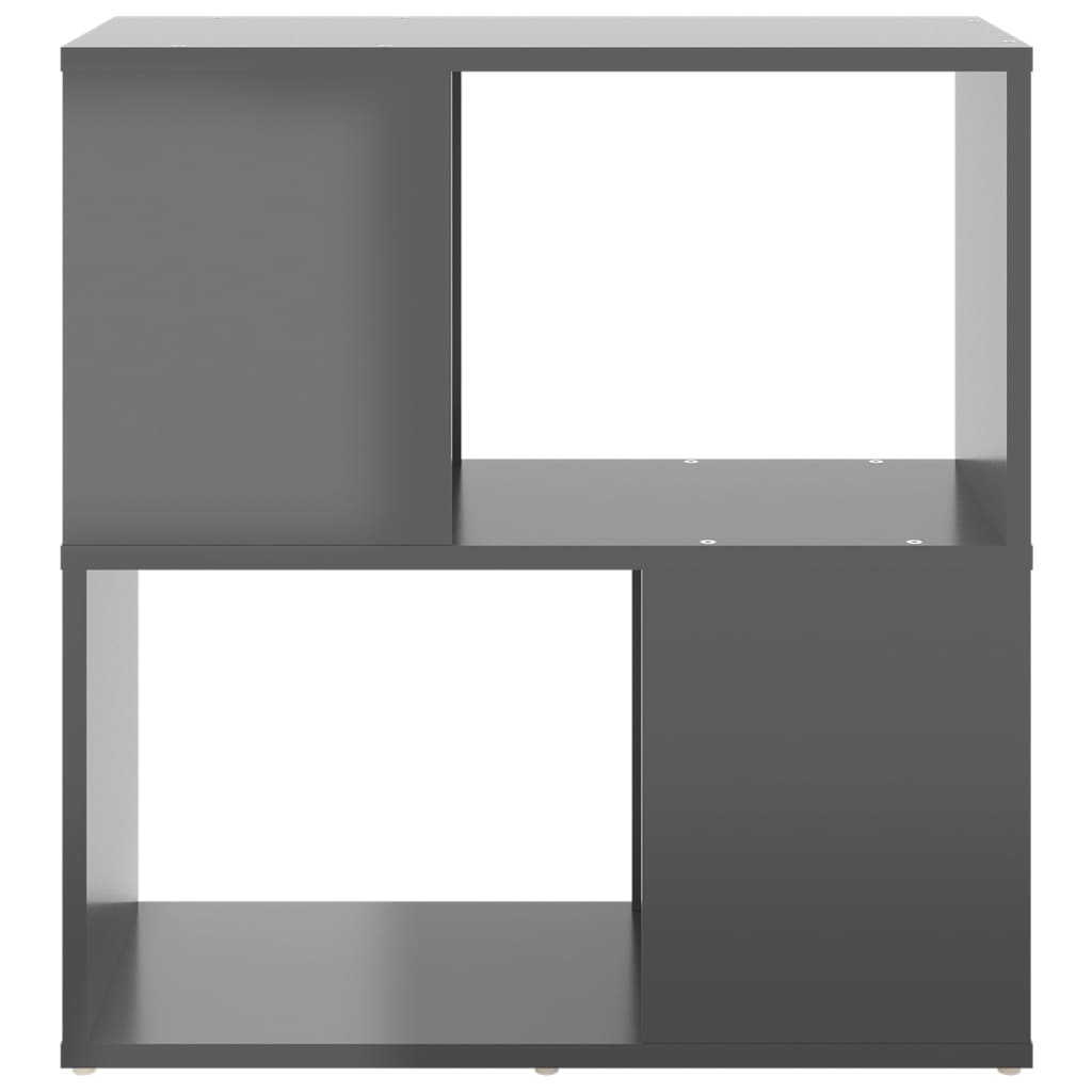 vidaXL Book Cabinet High Gloss Grey 60x24x63 cm Engineered Wood