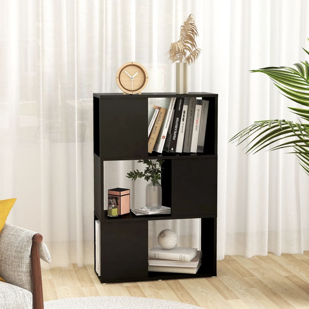 

vidaXL Boekenkast/kamerscherm 60x24x94 cm spaanplaat zwart