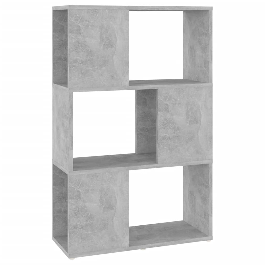 vidaXL Knihovna / dělicí stěna betonově šedá 60x24x94 cm dřevotříska