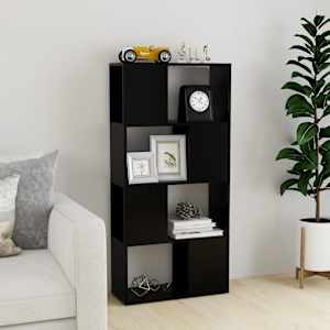 vidaXL Spintelė/kambario pertvara, juoda, 60x24x124,5cm, mediena