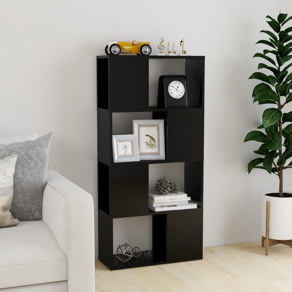 

vidaXL Boekenkast/kamerscherm 60x24x124,5 cm hoogglans zwart