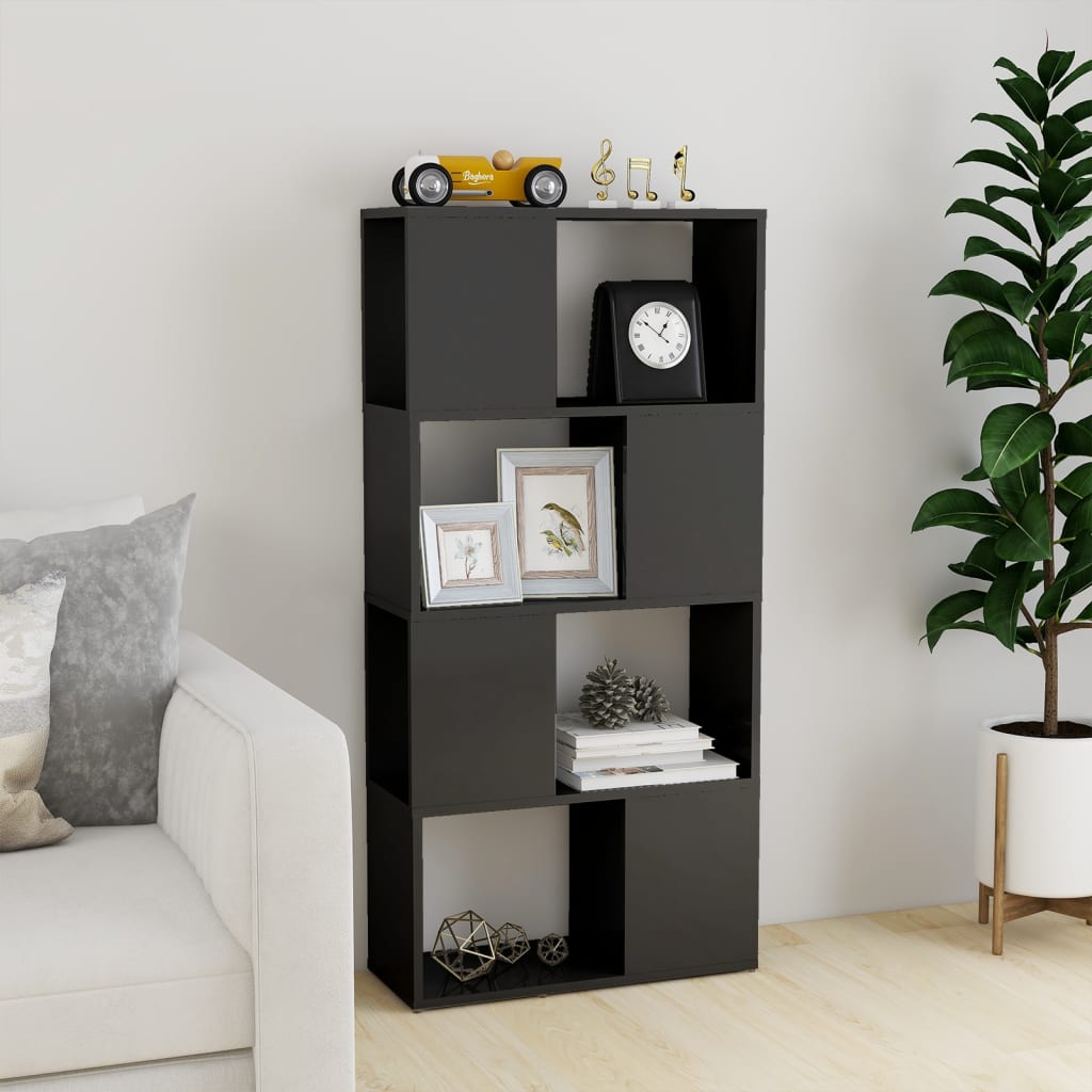 

vidaXL Boekenkast/kamerscherm 60x24x124,5 cm hoogglans grijs