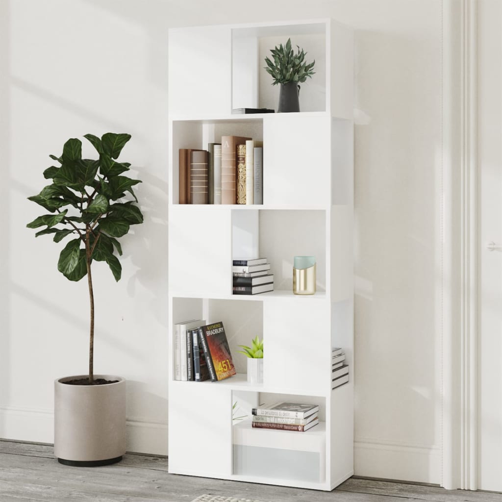 

vidaXL Boekenkast/kamerscherm 60x24x155 cm spaanplaat wit