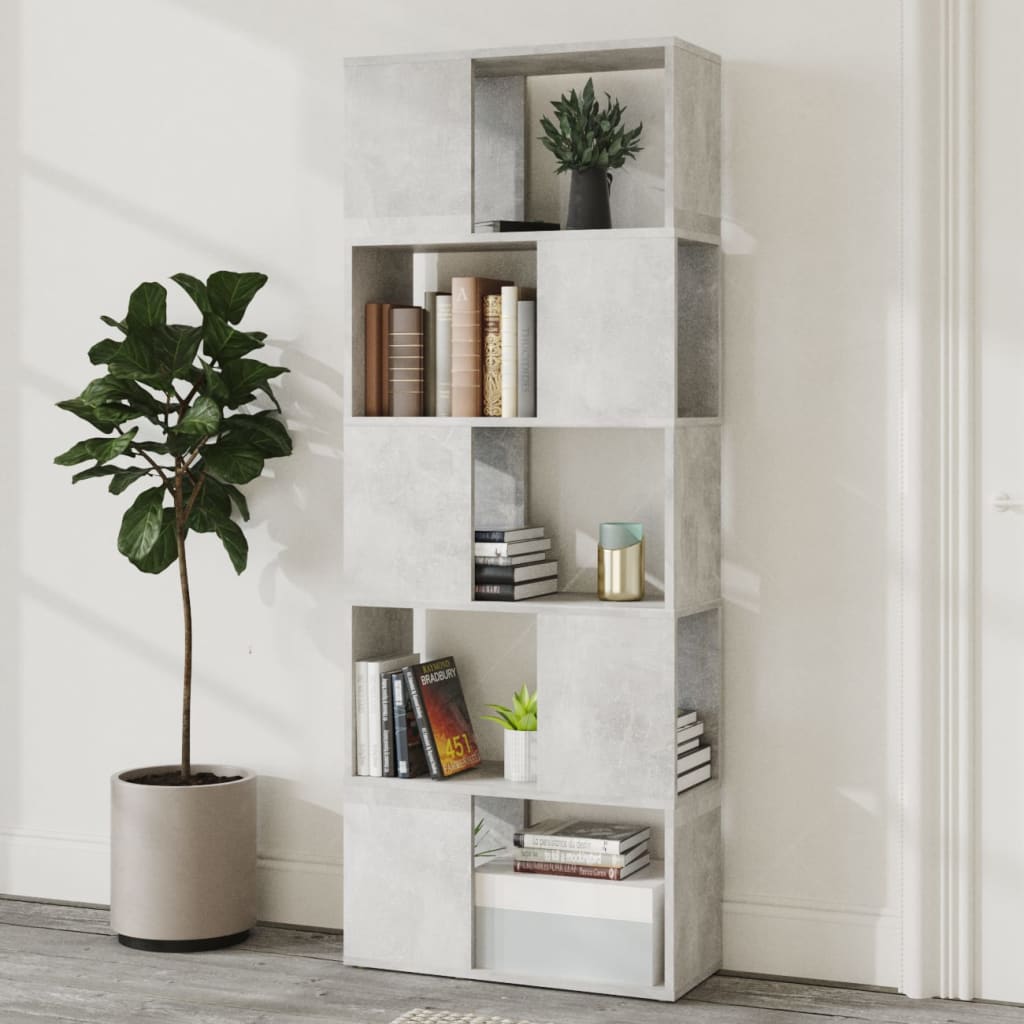 

vidaXL Boekenkast/kamerscherm 60x24x155 cm betongrijs
