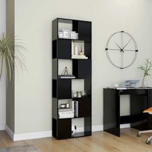 vidaXL Libreria/Divisorio Nero 60x24x186 cm in Truciolato