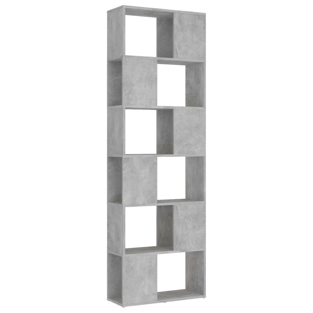 vidaXL Knihovna / dělicí stěna betonově šedá 60x24x186 cm dřevotříska
