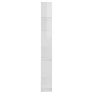Knihovna / dělicí stěna bílá s vysokým leskem 60 x 24 x 186 cm - obrázek 6