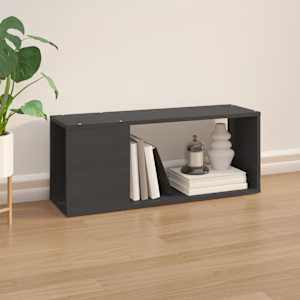 vidaXL Televizoriaus spintelė, pilka, 80x24x32cm, MDP, ypač blizgi