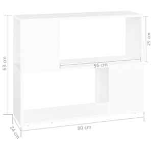 TV stolek bílý 80 x 24 x 63 cm kompozitní dřevo - obrázek 7