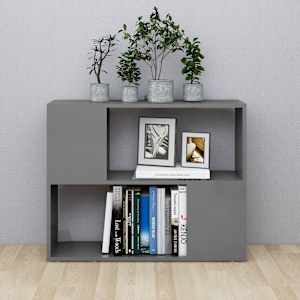 vidaXL Televizoriaus spintelė, pilkos spalvos, 80x24x63cm, MDP, blizgi