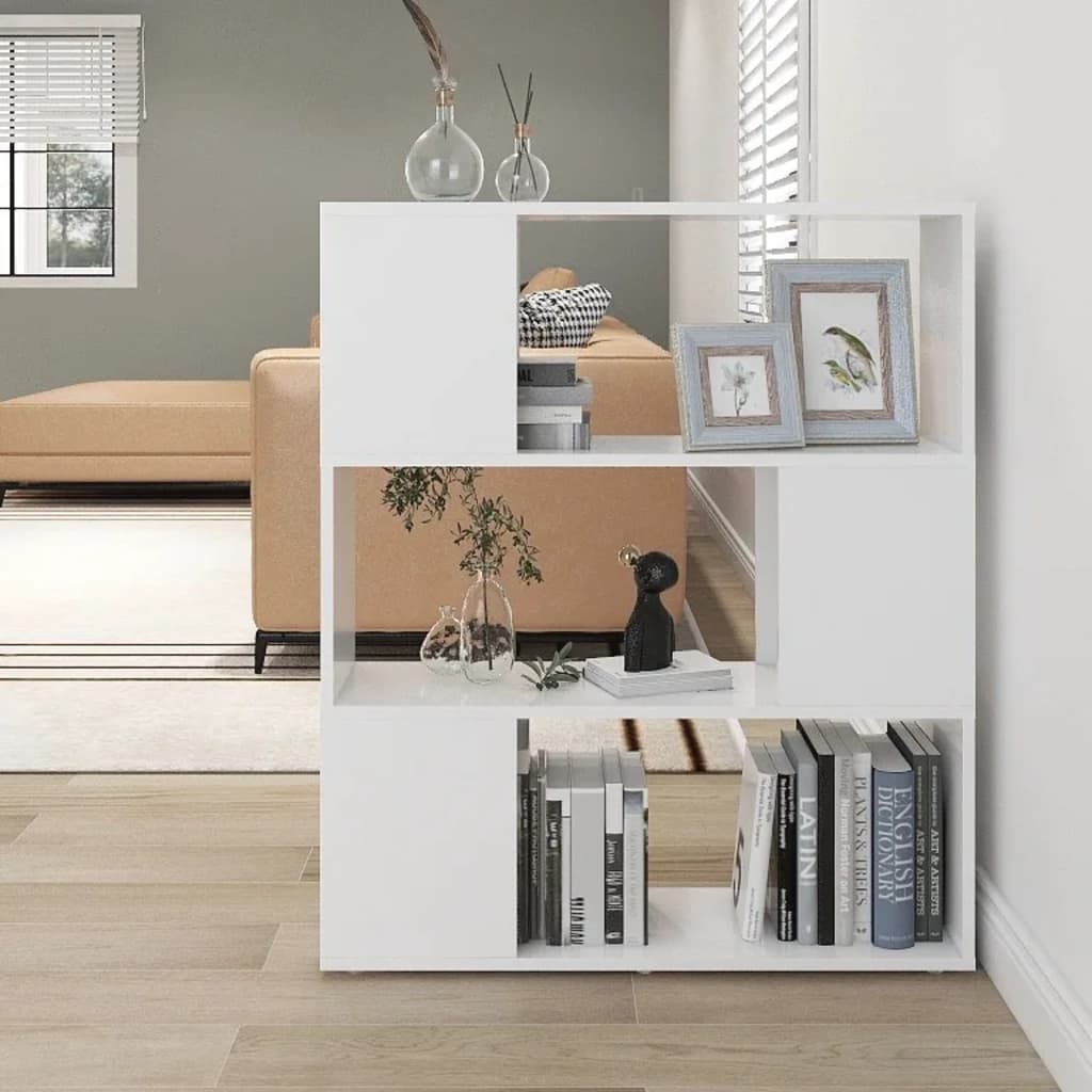 vidaXL Rega� na ksi��ki, bia�y, 80x24x94 cm, materia� drewnopochodny
