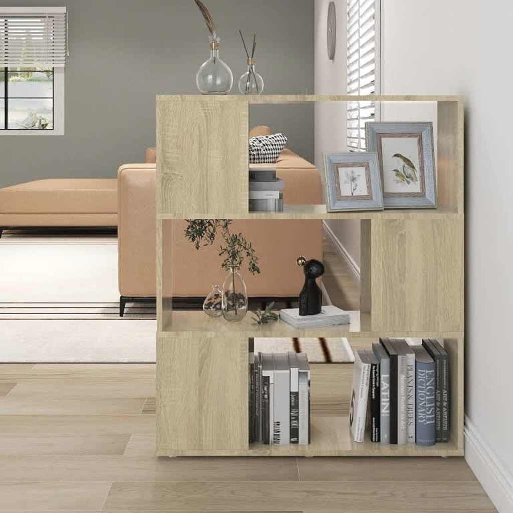 vidaXL Rega� na ksi��ki/przegroda, d�b sonoma, 80x24x94 cm