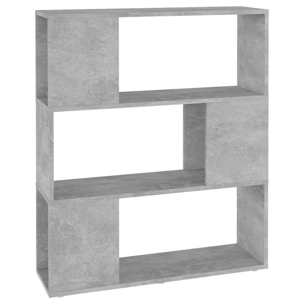 vidaXL Knihovna / dělicí stěna betonově šedá 80x24x94 cm dřevotříska
