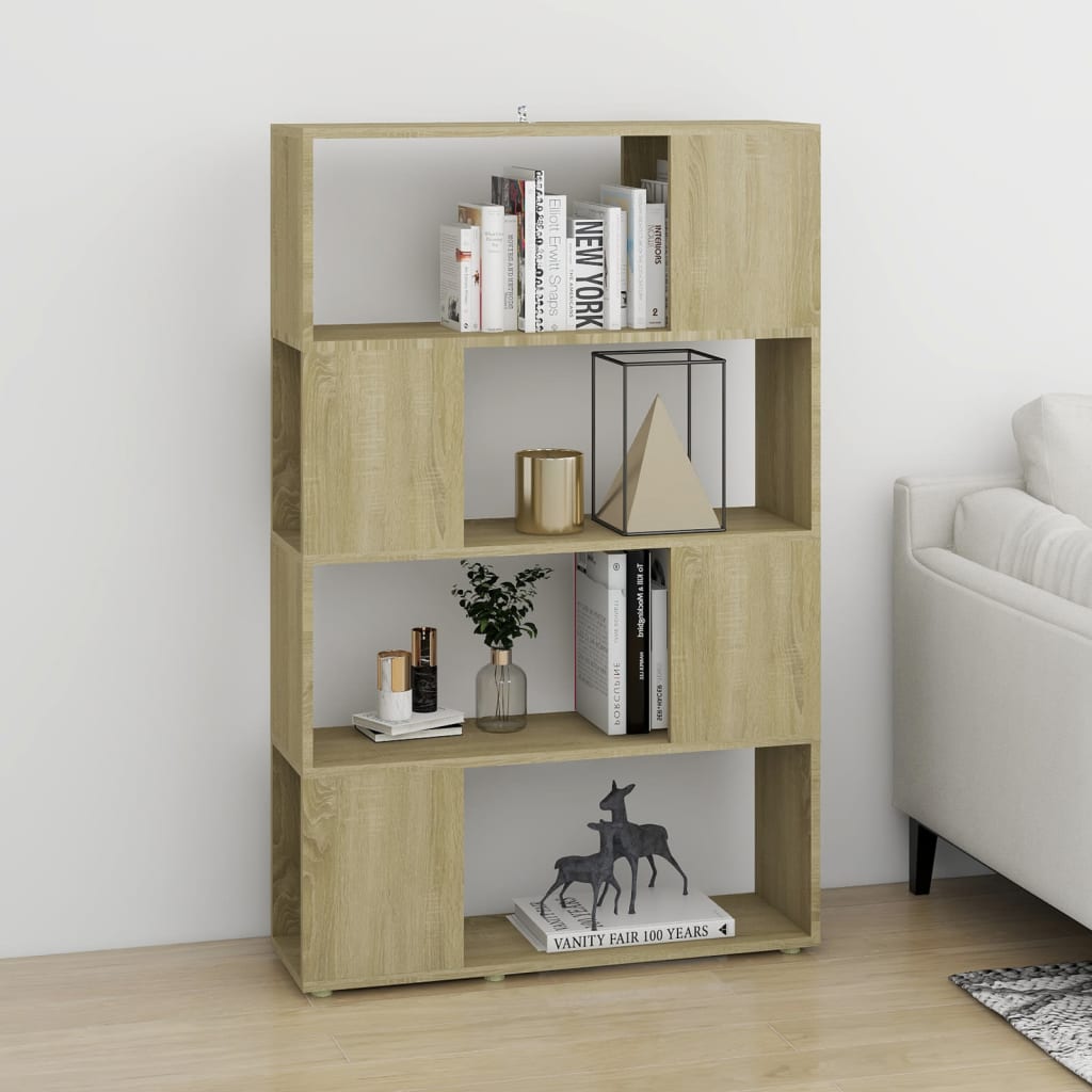 

vidaXL Boekenkast/kamerscherm 80x24x124,5 cm spaanplaat sonoma eiken