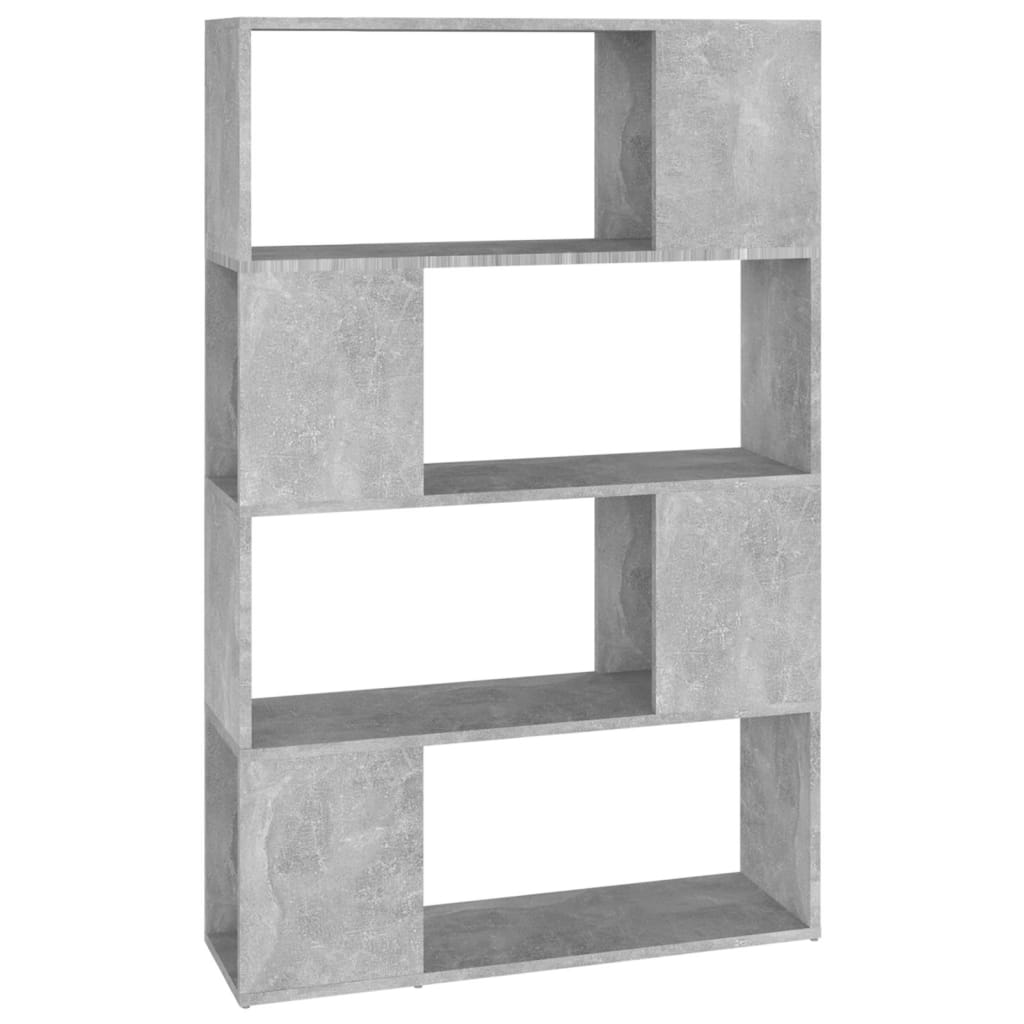 vidaXL Knihovna/dělicí stěna betonově šedá 80x24x124,5 cm dřevotříska