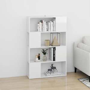 vidaXL Spintelė knygoms/kambario pertvara, balta, 80x24x124,5cm