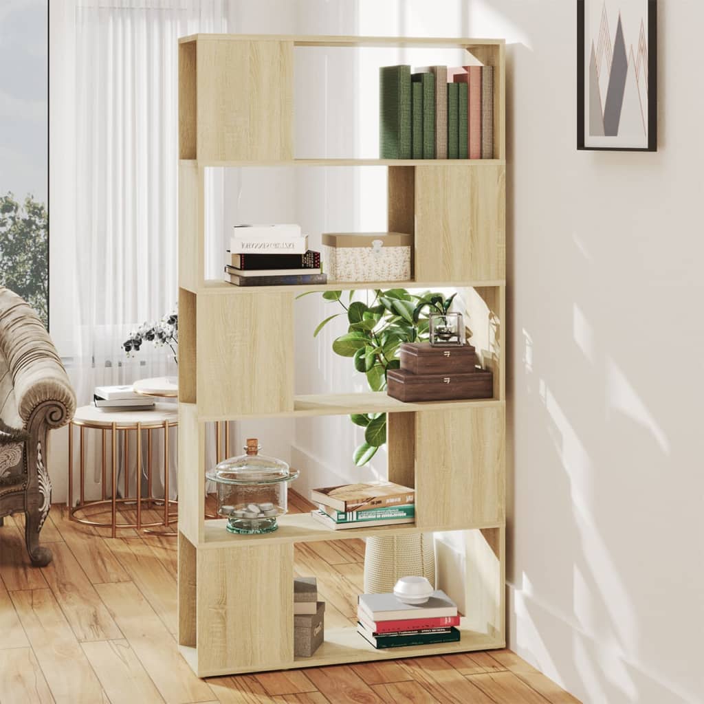 vidaXL Rega� na ksi��ki/przegroda, d�b sonoma, 80x24x155 cm