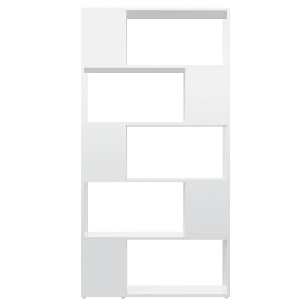 

vidaXL Boekenkast/kamerscherm 80x24x155 cm spaanplaat hoogglans wit