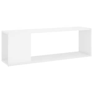 TV stolek bílý s vysokým leskem 100x24x32 cm kompozitní dřevo - obrázek 2
