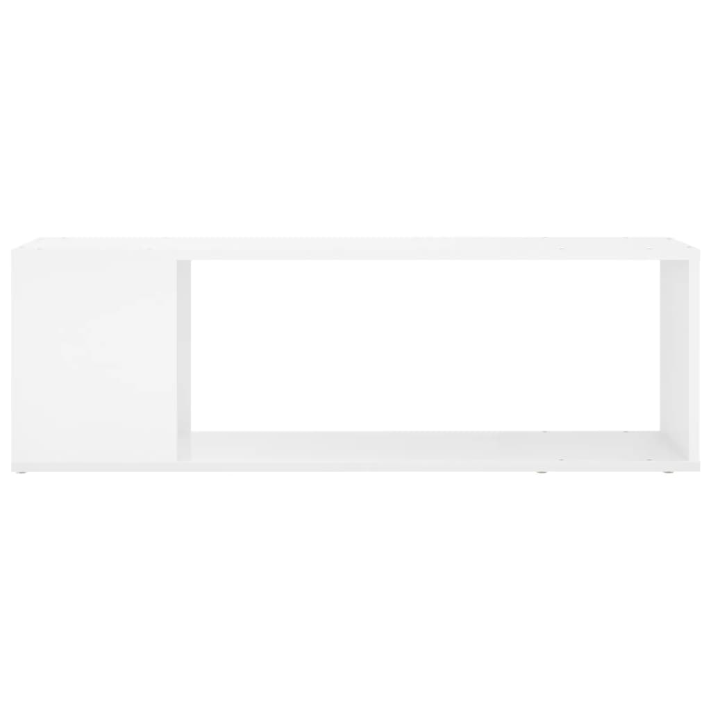 Meuble TV Blanc brillant 100x24x32 cm Aggloméré | meublestv.fr 4