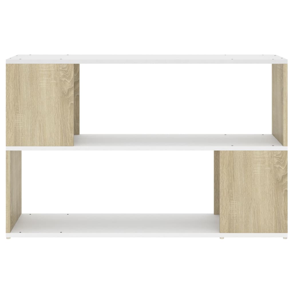 

vidaXL Boekenkast 100x24x63 cm spaanplaat wit en sonoma eikenkleurig