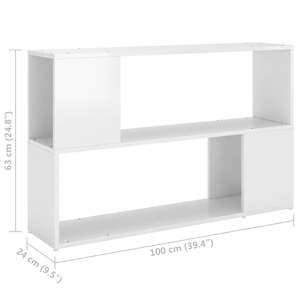 Knihovna bílá s vysokým leskem 100x24x63 cm kompozitní dřevo - obrázek 7
