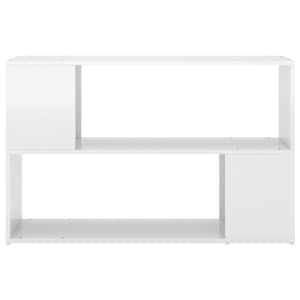 vidaXL Knižnica, leskl&aacute; biela 100x24x63 cm, kompozitn&eacute; drevo